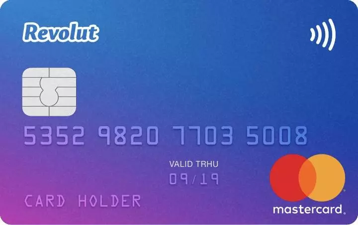 Revolut bankpasje Mastercard