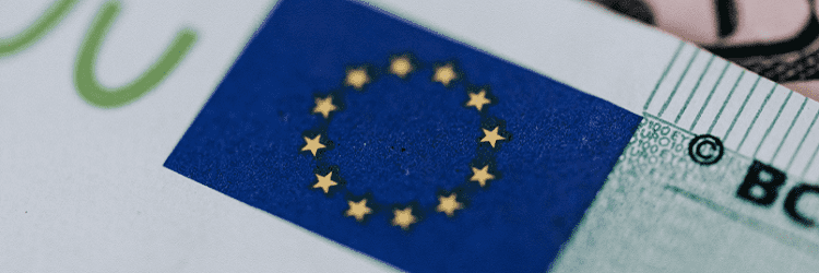 Symbool Europese Unie op bankbiljet